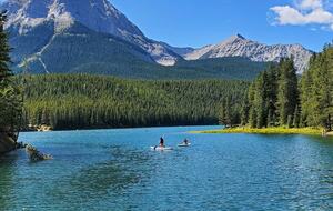 Chinook Lake, 15 minute drive away.