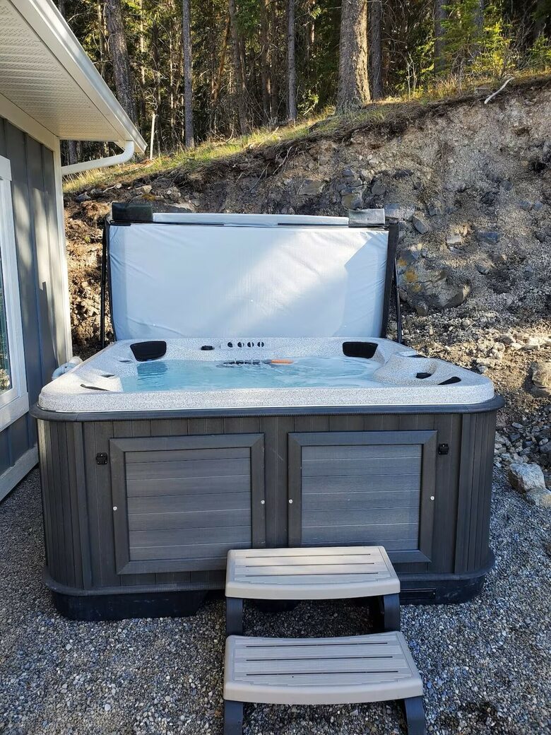 Backyard hot tube. Its a 7 seat, but fits 4-5 comfortably.