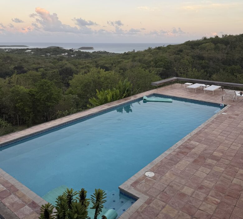 pool with ocean view