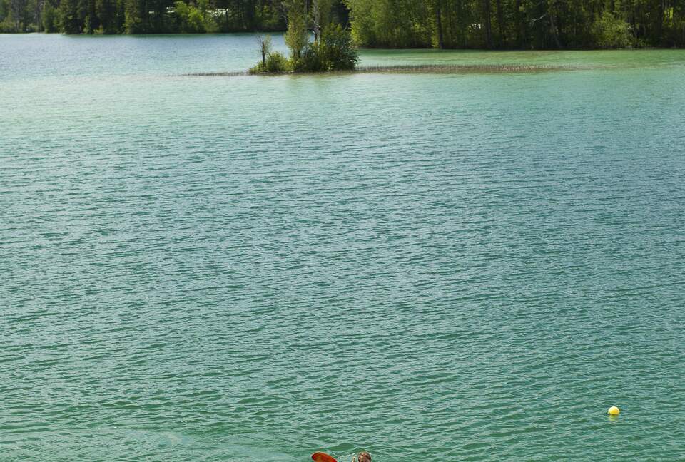 view out to the lake from front porch