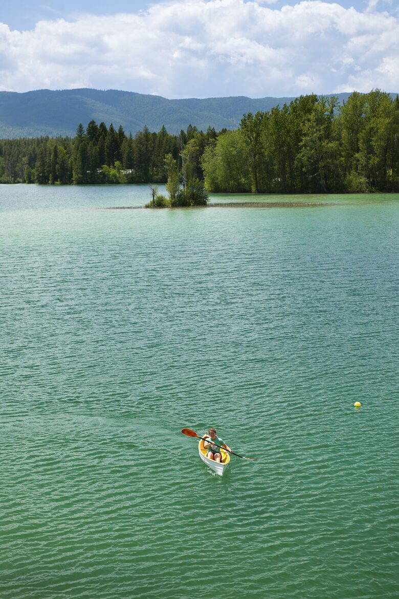 view out to the lake from front porch