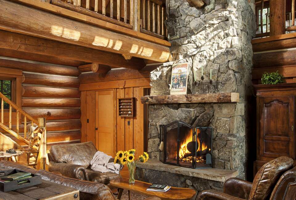 Living room fireplace