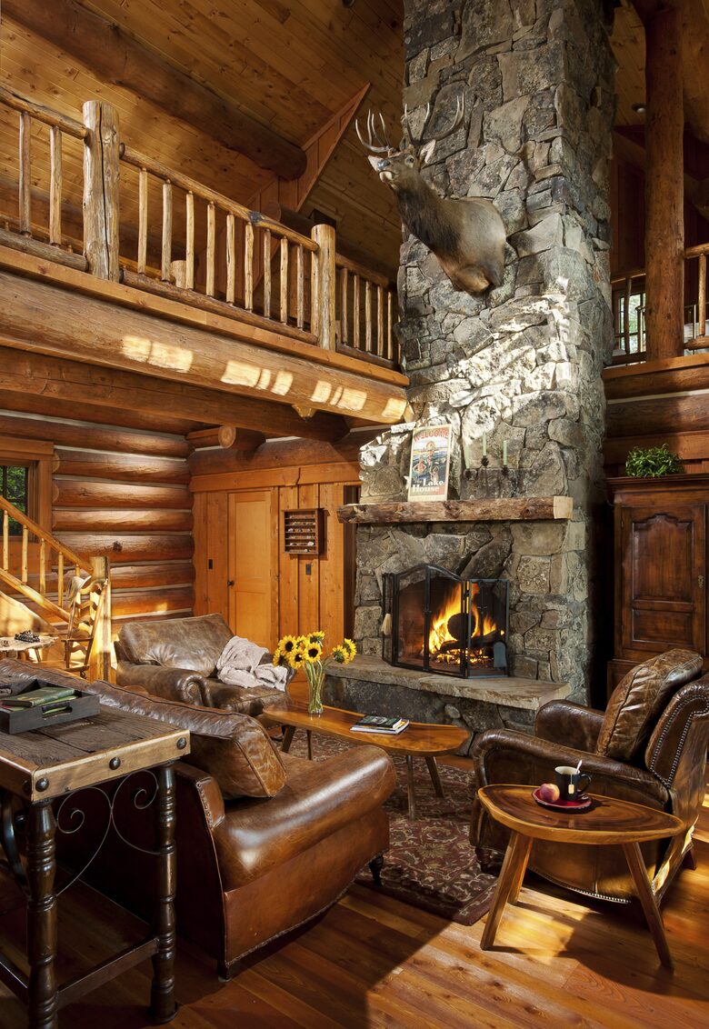 Living room fireplace