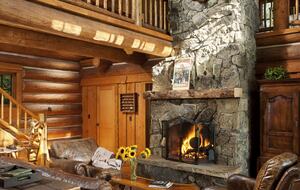 Living room fireplace