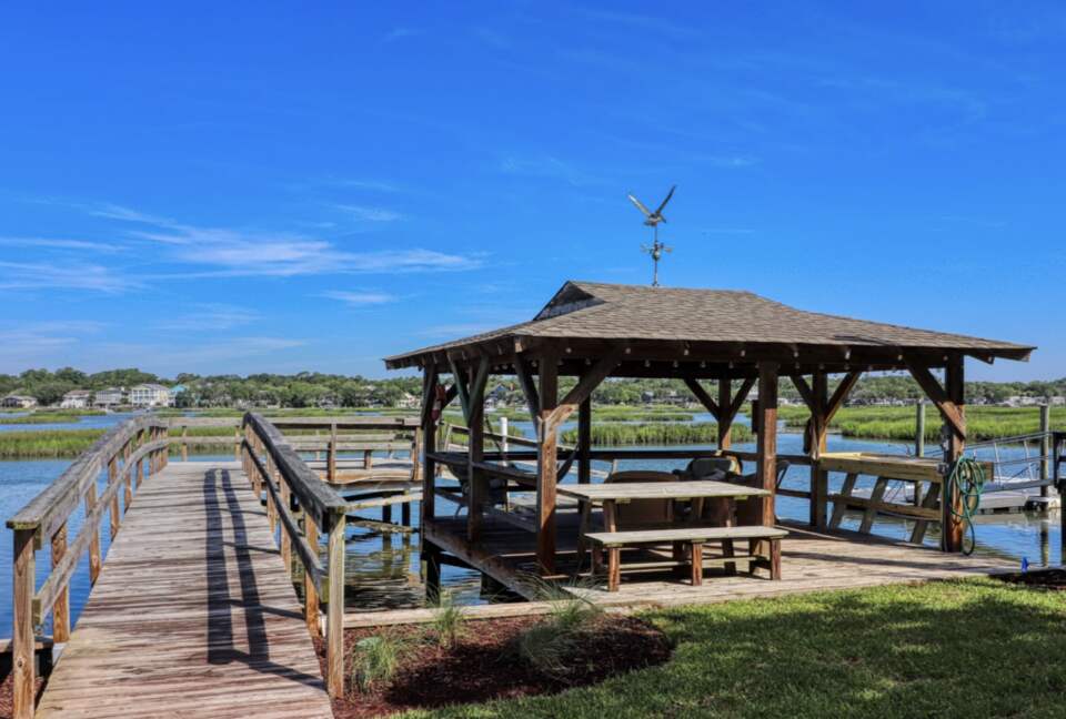 Marsh Oak Inletfront Home with Dock & Gazebo - Murrells Inlet, South Carolina