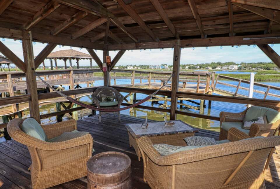 Marsh Oak Inletfront Home with Dock & Gazebo - Murrells Inlet, South Carolina