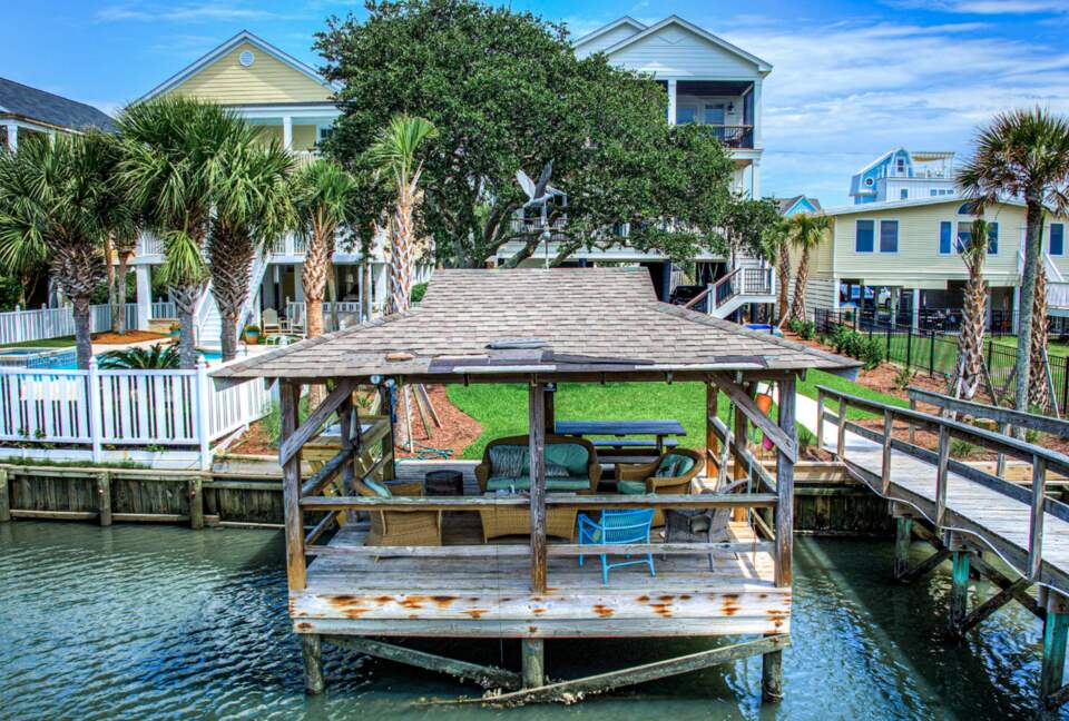 Marsh Oak Inletfront Home with Dock & Gazebo - Murrells Inlet, South Carolina