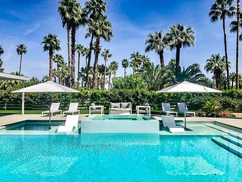 Desert Modern Estate | Restored Alexander Home with Pool & Lanai - Palm Springs, California