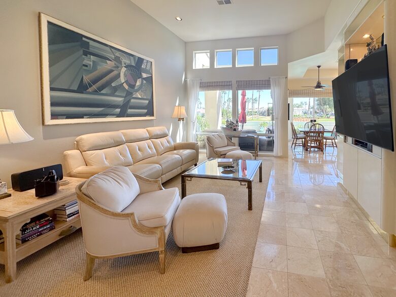 Stylish Lounge with Entertainment & Views