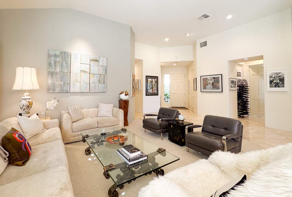 Sophisticated Living Space with Artistic Flair