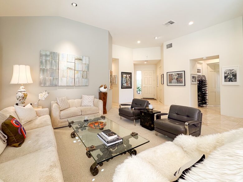 Sophisticated Living Space with Artistic Flair