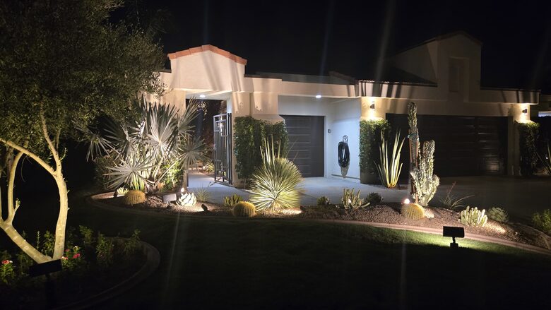Front Exterior with Elegant Lighting