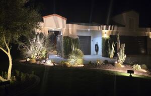 Front Exterior with Elegant Lighting