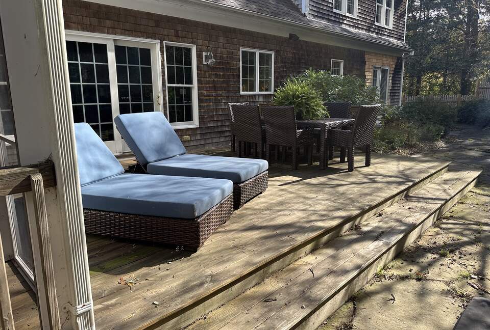 Back Deck with Lounges and Outdoor Table