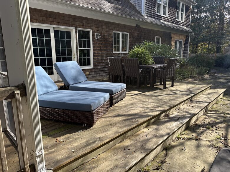 Back Deck with Lounges and Outdoor Table