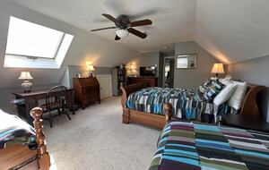 Front Guest Bedroom with Queen and 2 Singles