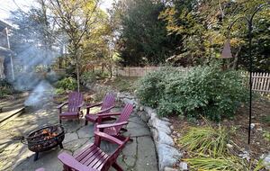 Back Garden with Firepit and Chairs