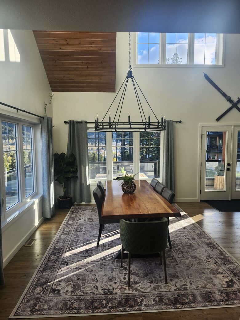 Dining table from kitchen.