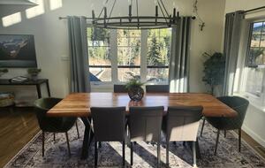 Dining table from living room. Main floor.