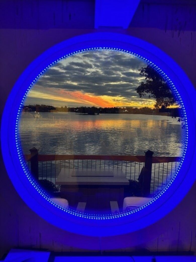 Large Porthole window in front room