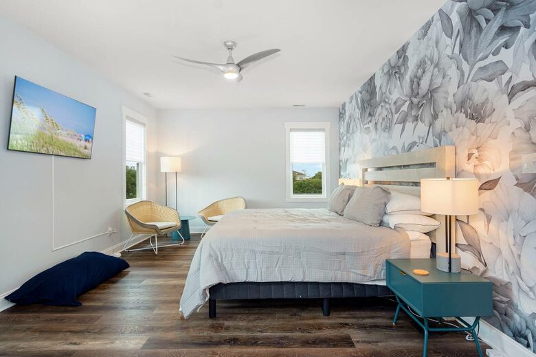 Master bedroom on top floor with large ensuite