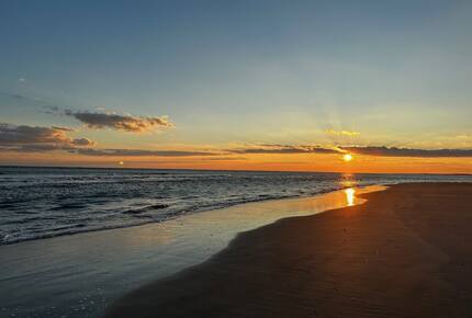The beach down the street, the end of the island