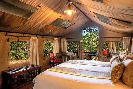 A Meru Safari Tent at the Ichingo River Lodge - Eastern Caprivi, Namibia