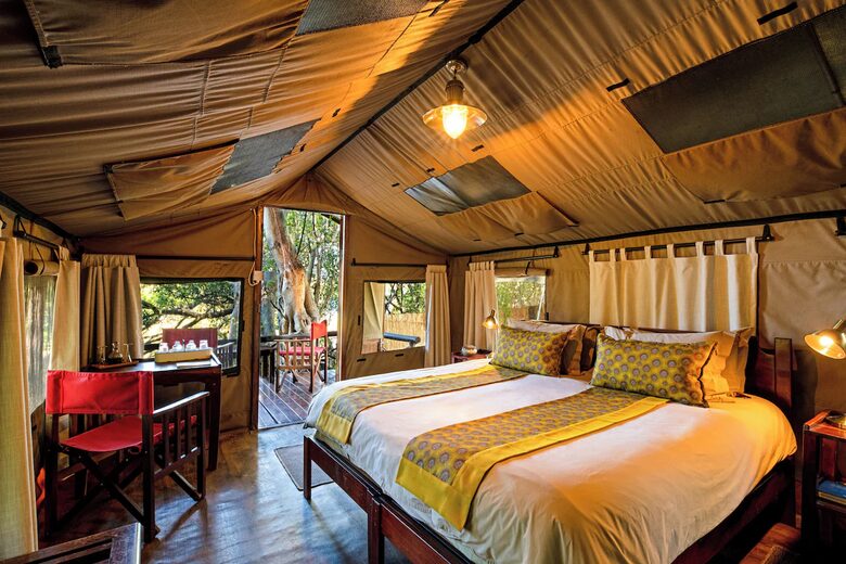 A Meru Safari Tent at the Ichingo River Lodge - Eastern Caprivi, Namibia