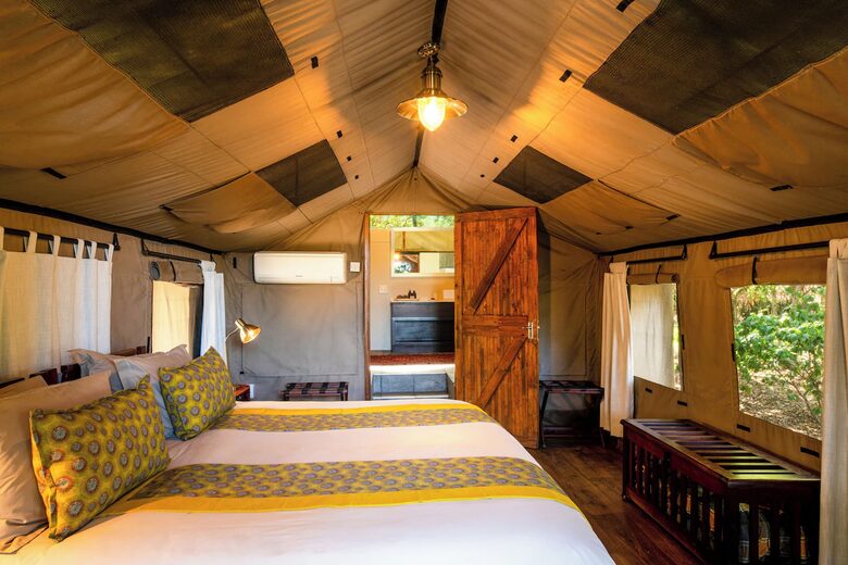A Meru Safari Tent at the Ichingo River Lodge - Eastern Caprivi, Namibia
