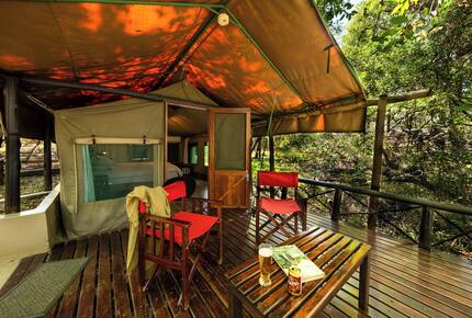 A Meru Safari Tent at the Ichingo River Lodge - Eastern Caprivi, Namibia
