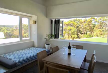 Kitchen with nature views