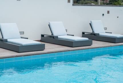 Private Pool Deck with Loungers