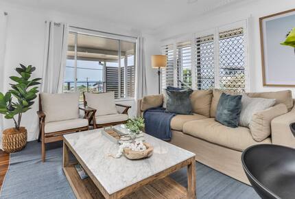 Bright living room with comfortable seating