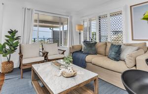 Bright living room with comfortable seating