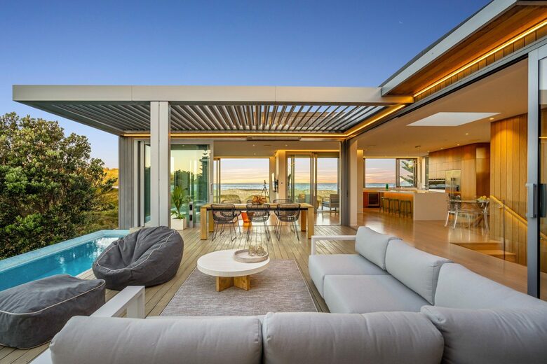 Omaha Waterfront Haven with Pool and Ocean Views - Omaha, New Zealand