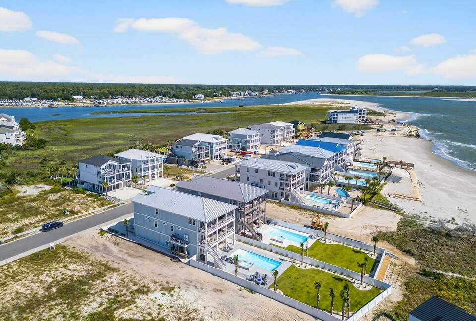 New Ocean Isle Retreat with Direct Beach Access & Tiki Bar - Ocean Isle Beach, North Carolina