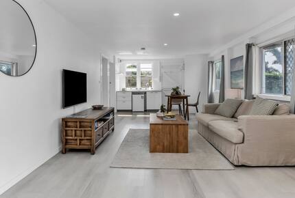 Entertainment area and sofa bed conversion option