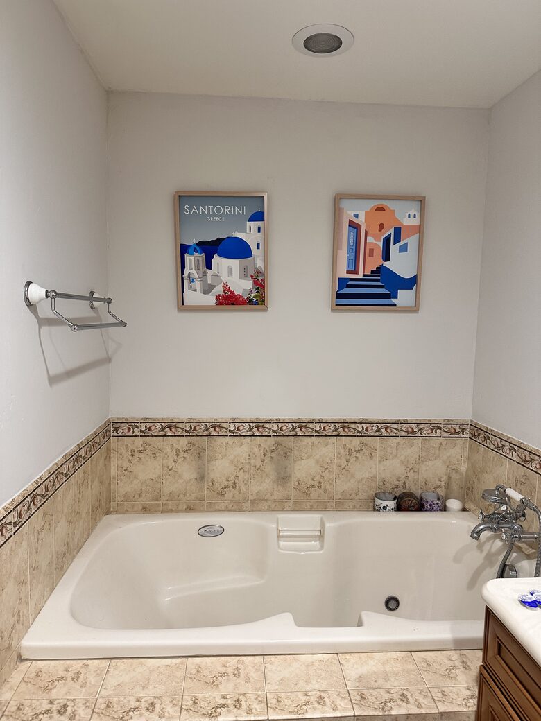 Master bathroom jet hot tub