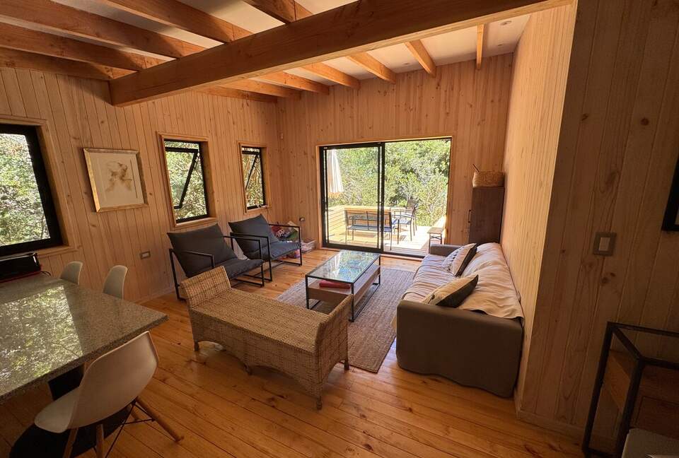 Cozy Forest Cabin Steps from Epulafquen Beach - El Ranco Province, Chile