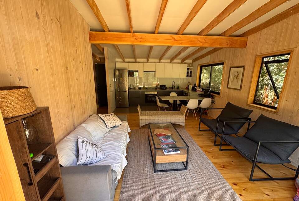 Cozy Forest Cabin Steps from Epulafquen Beach - El Ranco Province, Chile