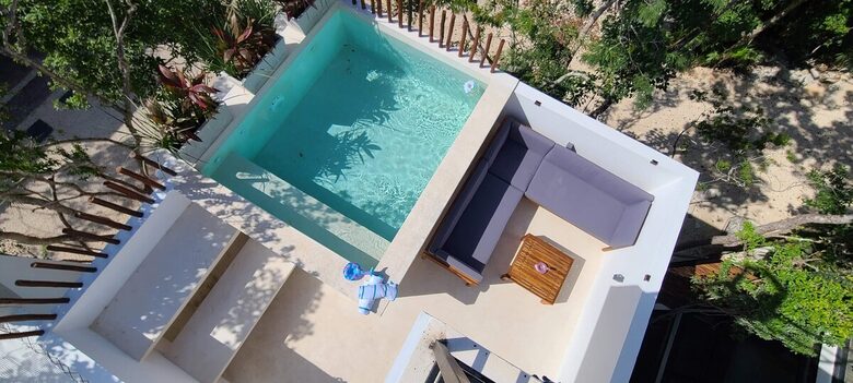 Contemporary Tulum Retreat Near the Ruins with Private Rooftop Pool - Tulum, Mexico