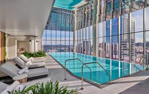 Unwind anytime in the 19th floor infinity pool & jacuzzi.
