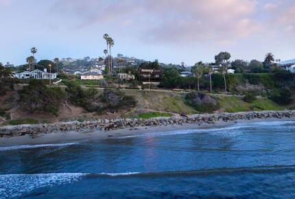 front row siting above Leadbetter beach