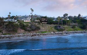 front row siting above Leadbetter beach