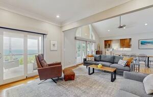 Den view to renovated kitchen (2025)