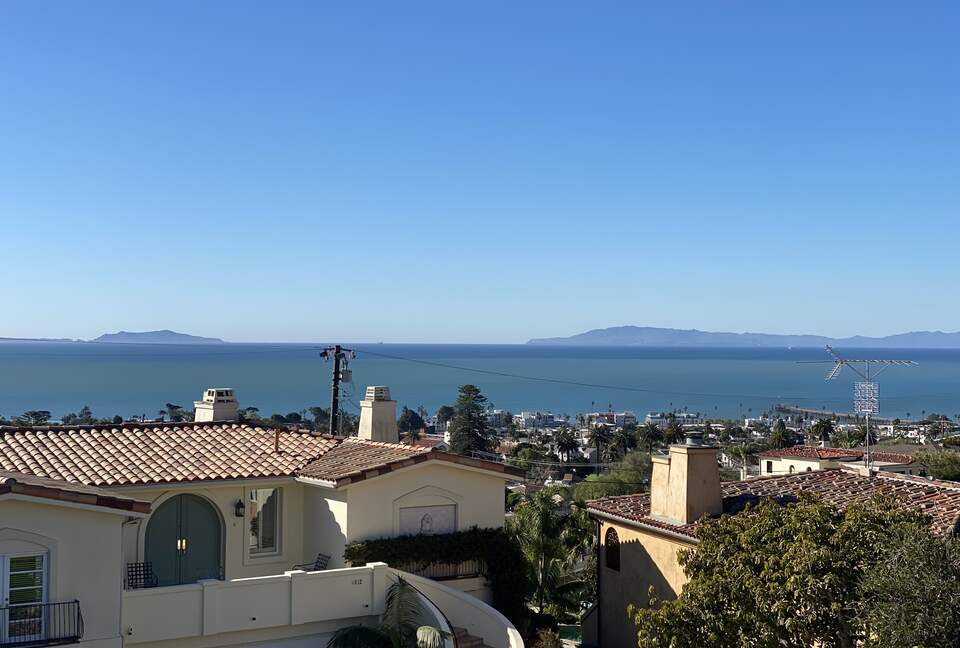 Private front patio view to the Channel Islands