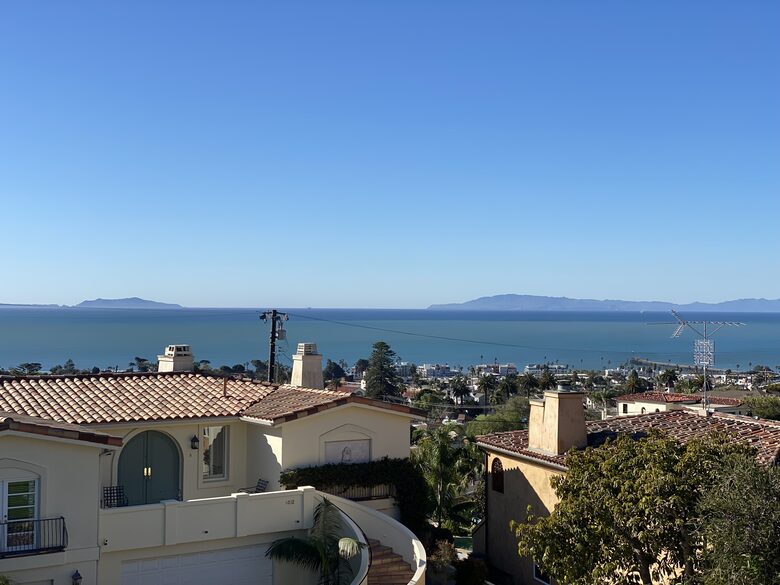 Private front patio view to the Channel Islands