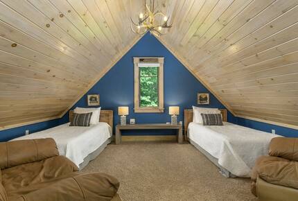 Loft bedroom on top floor