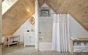 Jack and Jill shared bathroom on top floor