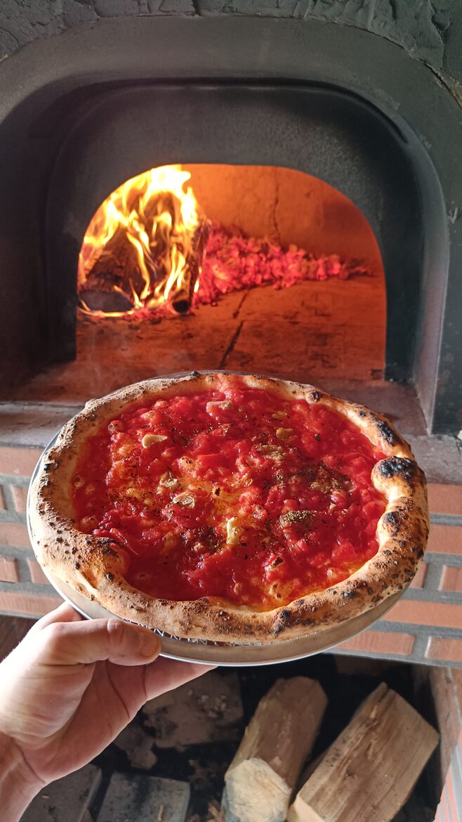 Pizza at our pizza oven